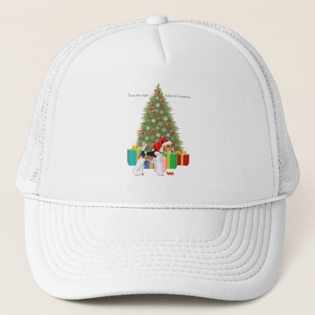 Casquette Terrier Fox à poil dur de Noël (Devant)