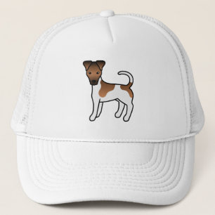 Casquette Terrier Fox Lisse Blanc Et Brun Chien De Dessin An