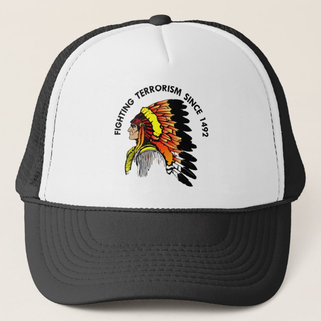 Casquette Terrorisme de combat de chef indien (Devant)