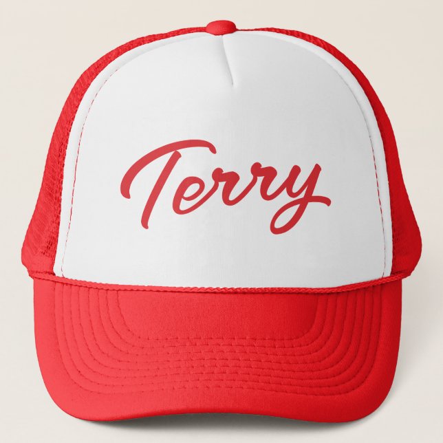 Casquette Terry personnalisé rouge (Devant)