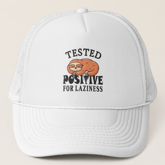Casquette Testé positif pour la paresse Sloth (Devant)