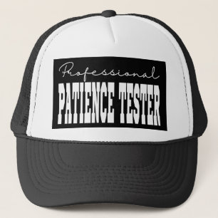 Casquette Tester de patience professionnel Typographie blanc