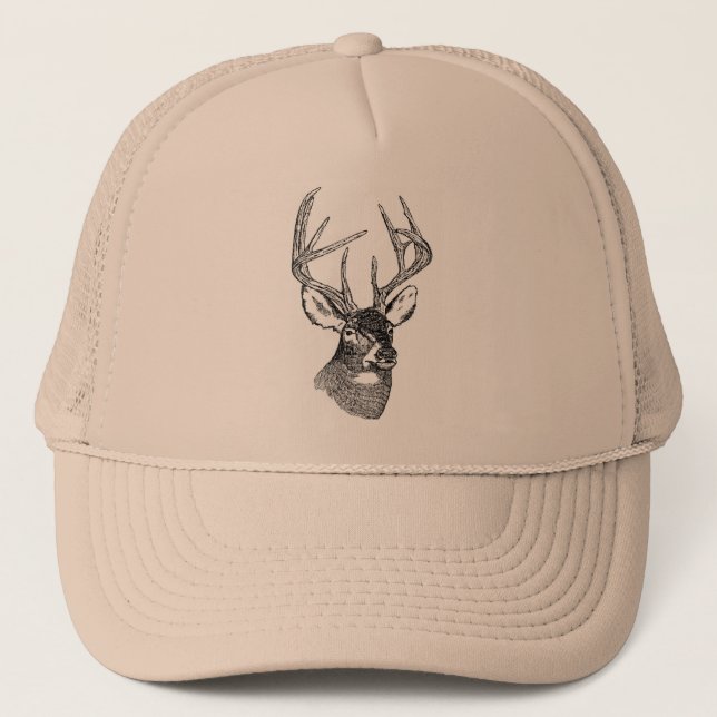 Casquette Tête de cerfs communs de WhiteTailed (Devant)