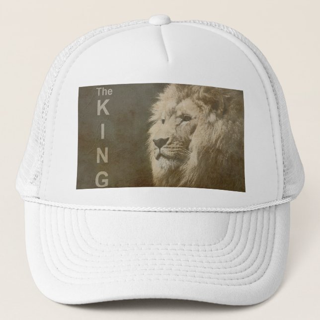 Casquette Tête de lion d'Art Pop Moderne Personnalisé (Devant)
