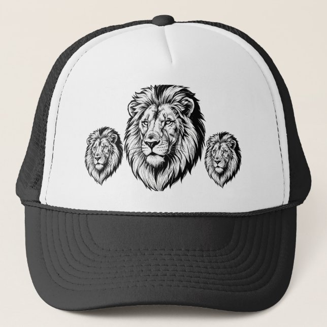 Casquette Tête de lion majestueuse (Devant)