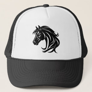 Casquette Tête de magnifique cheval noir