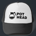 Casquette Tête de pot de café - dessin simple<br><div class="desc">Un petit humour sobriété que vous pouvez transmettre à vos amis. Faites-les rire avec ce cadeau de bâillon humoristique ou d'éléphant blanc. Aussi pour les amateurs de café.</div>