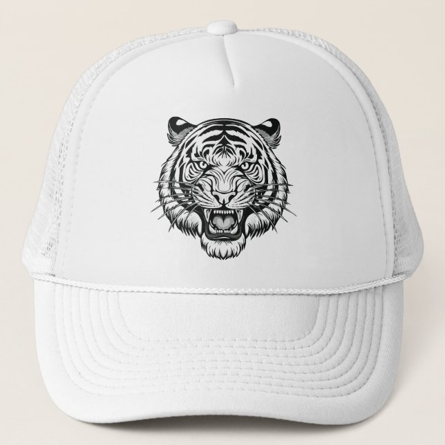Casquette tête de tigre (Devant)