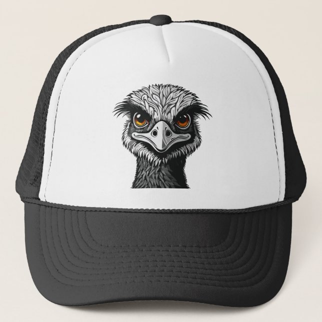 Casquette Tête d'oiseau émeu (Devant)