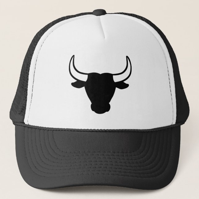 Casquette Tête noire de taureau (Devant)
