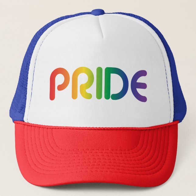 Casquette Texte arc-en-ciel gay pride (Devant)