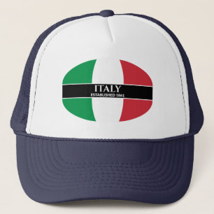 Casquette Texte Blanc Italie Établi Drapeau 1861