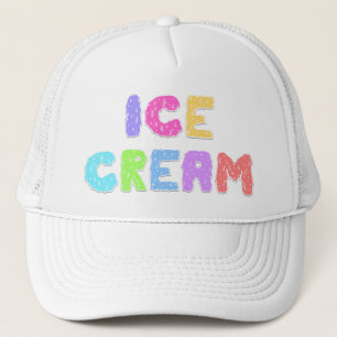 Casquette Texte de crème glacée - lumière