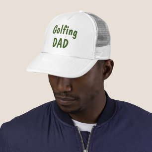 Casquette Texte de papa de golf sur blanc