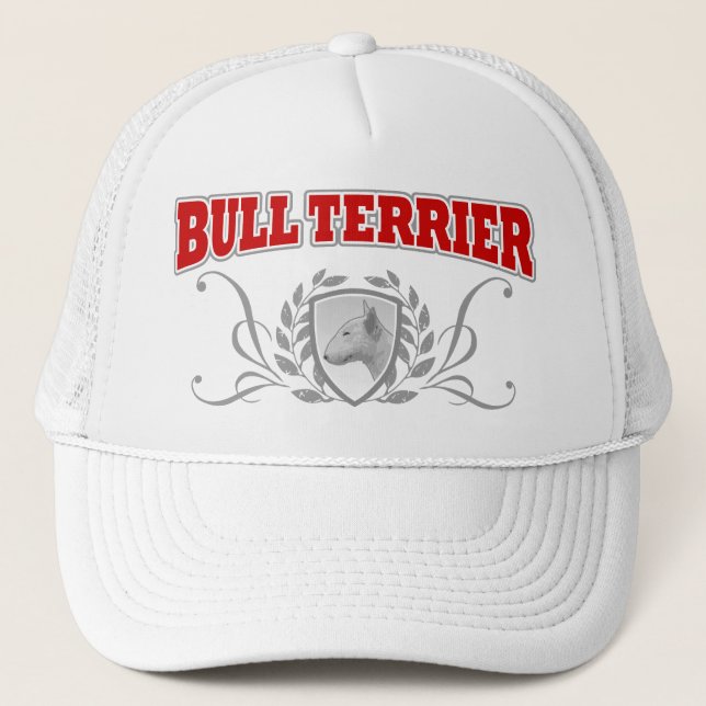 Casquette Texte de rouge de COA de bull-terrier (Devant)