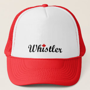 Casquette Texte de script Whistler Canada Petite feuille d'
