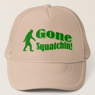 Casquette Texte de slogan de squatchin allé par vert