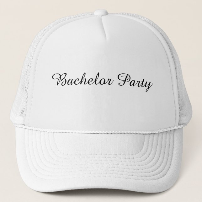 Casquette Texte de soirée d'enterrement de vie de garçon en  (Devant)
