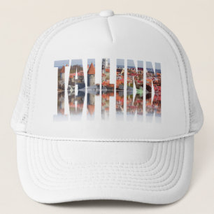 Casquette Texte de Tallinn composé de vue sur la vieille vil