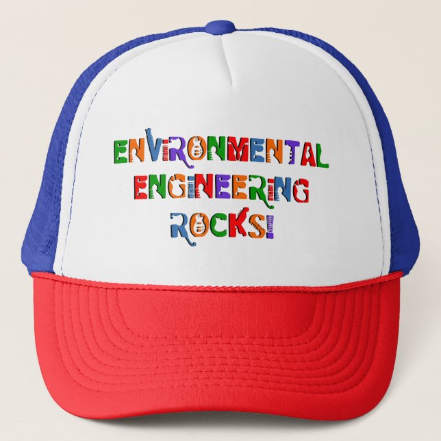 Casquette Texte des roches d'ingénierie de l'environnement (Devant)