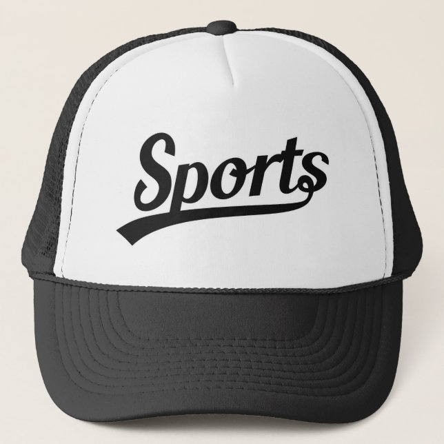 Casquette Texte Design : SPORTS black + your own text & idea (Devant)
