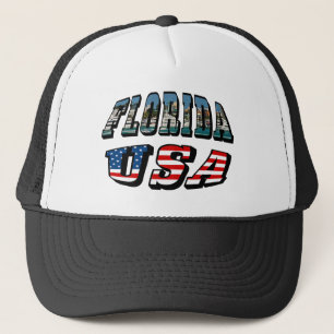 Casquette Texte du drapeau de l'État de Floride et des États