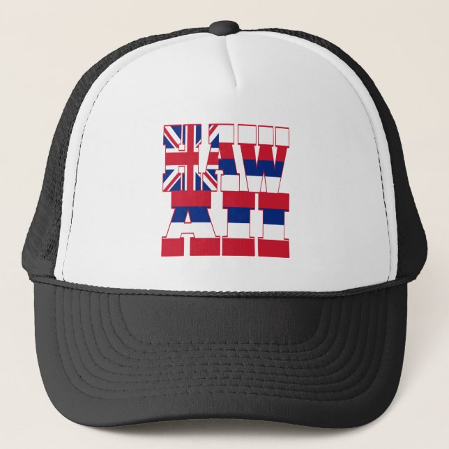 Casquette Texte du drapeau de l'État d'Hawaii (Devant)