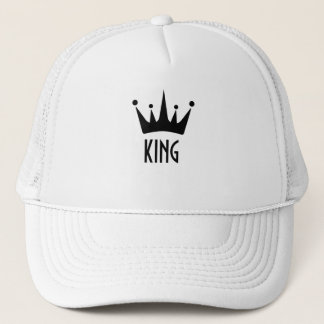 Casquette Texte King couleur noire personnalisé