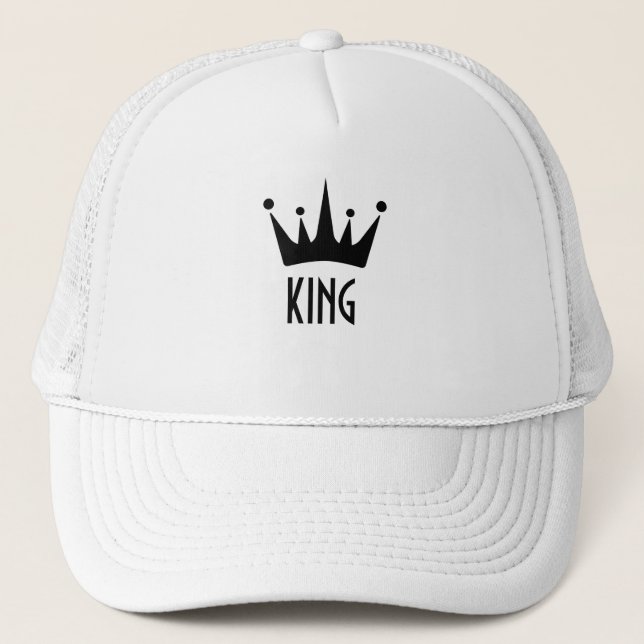 Casquette Texte King couleur noire personnalisé (Devant)