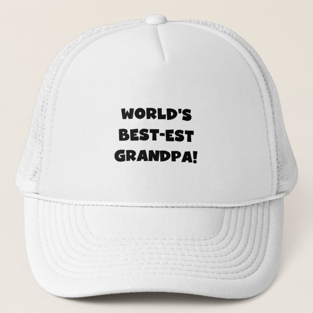 Casquette Texte noir ou blanc de grand-papa du Meilleur-est  (Devant)