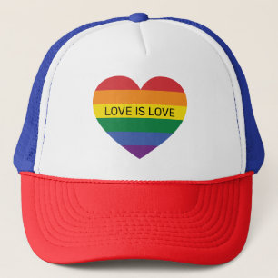 Casquette Texte personnalisé Amour arc-en-ciel