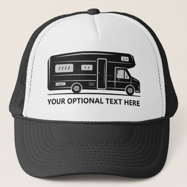 Casquette Texte personnalisé Camionnette de camping (Devant)