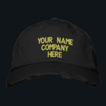 Casquette texte personnalisé Casquette brodé vos c<br><div class="desc">Choisissez Polices et Couleur - Concevez vos propres Casquettes de baseball professionnels personnalisés brodés - Ajoutez votre texte - Nom - Entreprise / Numéro / Lettre / Slogan - Tagline / ou Site, Téléphone, E-mail, Poignée de médias sociaux, Adresse, Logo - Photo / more - Choisissez votre couleur / Taille...</div>