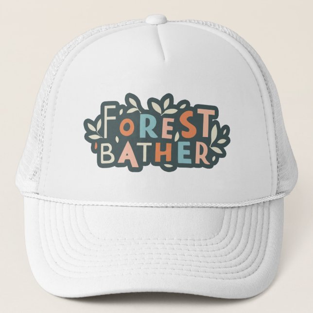 Casquette Texte personnalisé du segment de forêt (Devant)