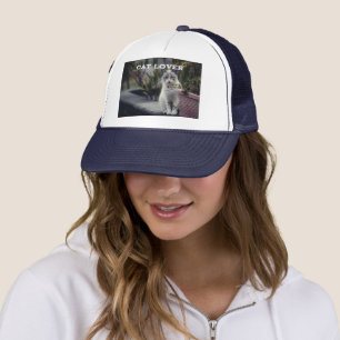 Casquette Texte pour amateur de chats avec une image de chat