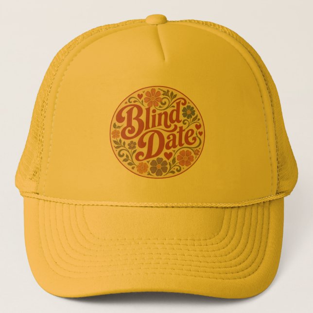 Casquette Texte rétro aveugle (Devant)