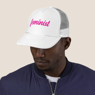 Casquette Texte rose vif féministe