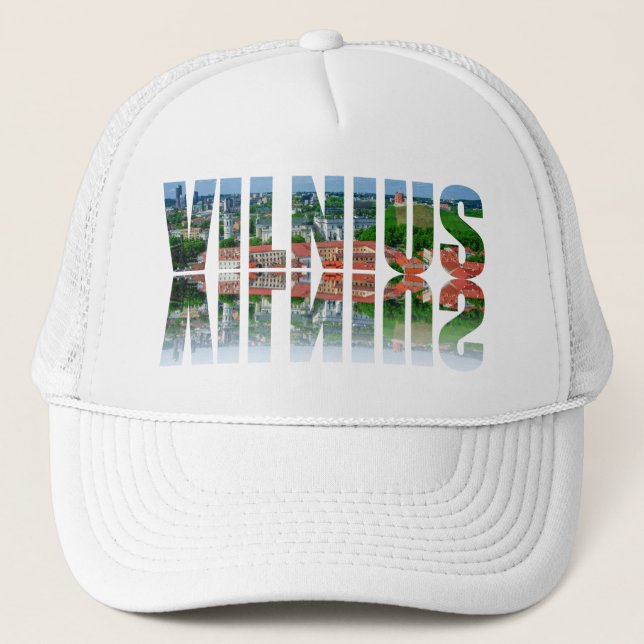 Casquette Texte Vilnius avec réflexion (Devant)