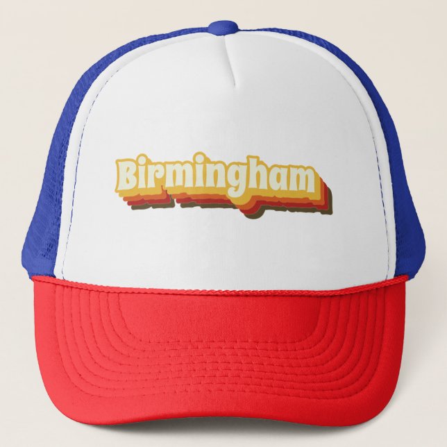 Casquette Texte Vintage Birmingham Retro (Devant)