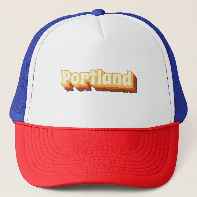 Casquette Texte Vintage de Portland Retro (Devant)