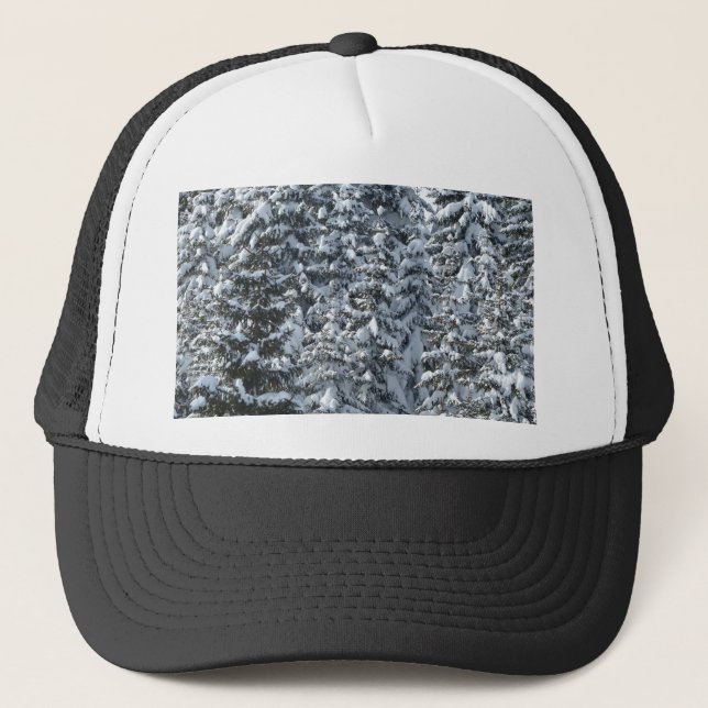 Casquette Texture de l'arbre à neige (Devant)