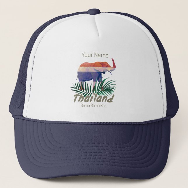 Casquette Thaïlande Elephant Drapeau Jungle Feuille Souvenir (Devant)