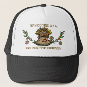 Casquette Thanksgiving Funny Turquie Nom de famille Jour de 