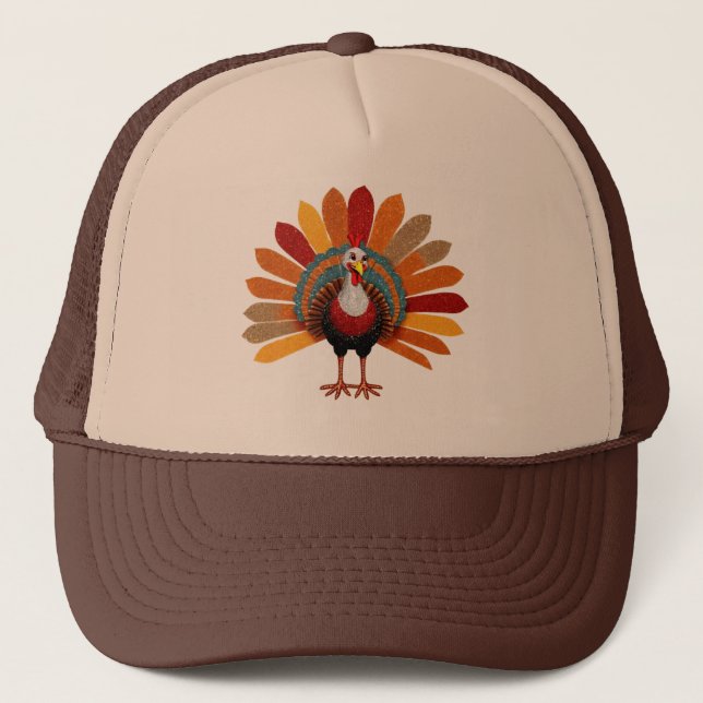 Casquette Thanksgiving Turkey Trucker Hat (Devant)