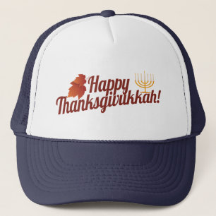 Casquette Thanksgivukkah heureux Menorah/feuille