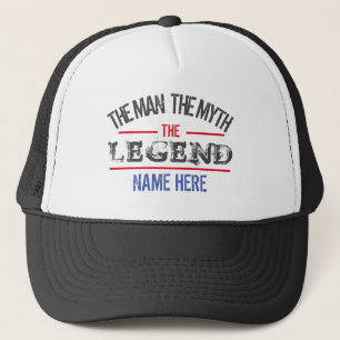 CASQUETTE THE MAN THE MYTH THE LEGEND PERSONALIZED TRUCKER