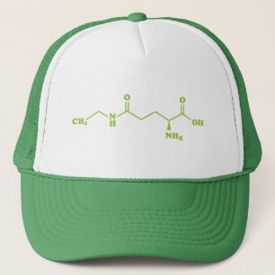 Casquette Thé Théanine Formule chimique moléculaire