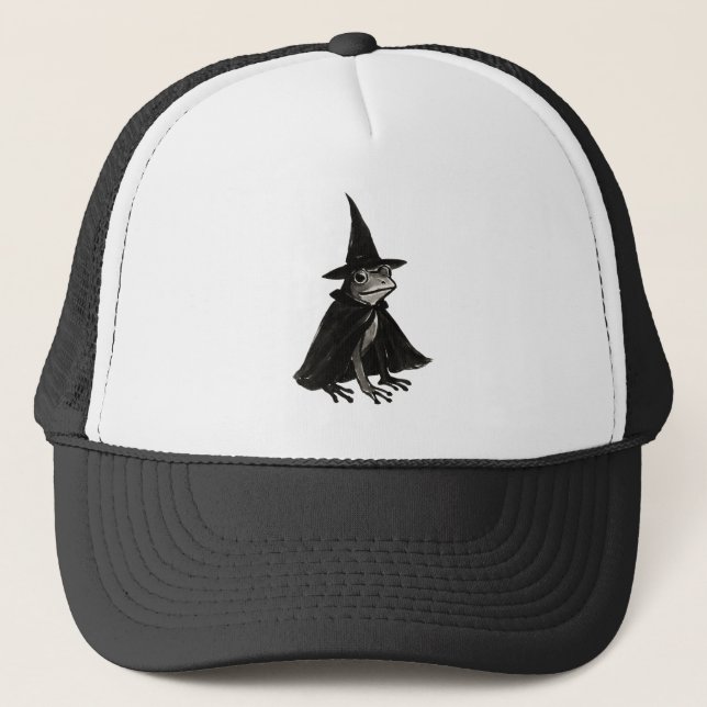 Casquette The Witch Frog – Ink Brush Halloween Design on (Devant)