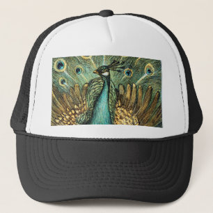 Casquette Theo Van Hoytema Vintage Peacock Open Wings Peafow
