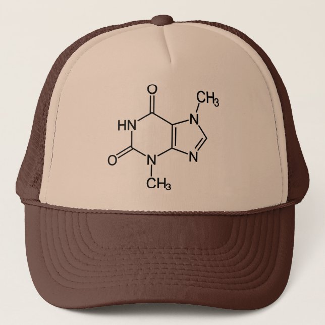 Casquette Théobromine Molécule de chocolat Diagramme chimiqu (Devant)